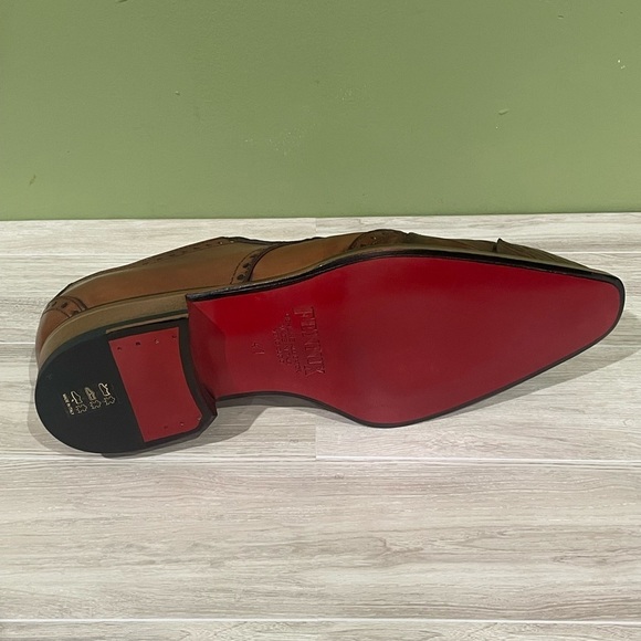 Brown Leather Oxford Shoes with Brogue Detailing - Picture 5 of 5